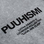 "Puuhismi" collegepaita – Harmaa+Musta
