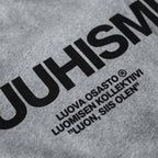"Puuhismi" collegepaita – Harmaa+Musta