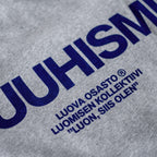 "Puuhismi" huppari – Harmaa+Sininen