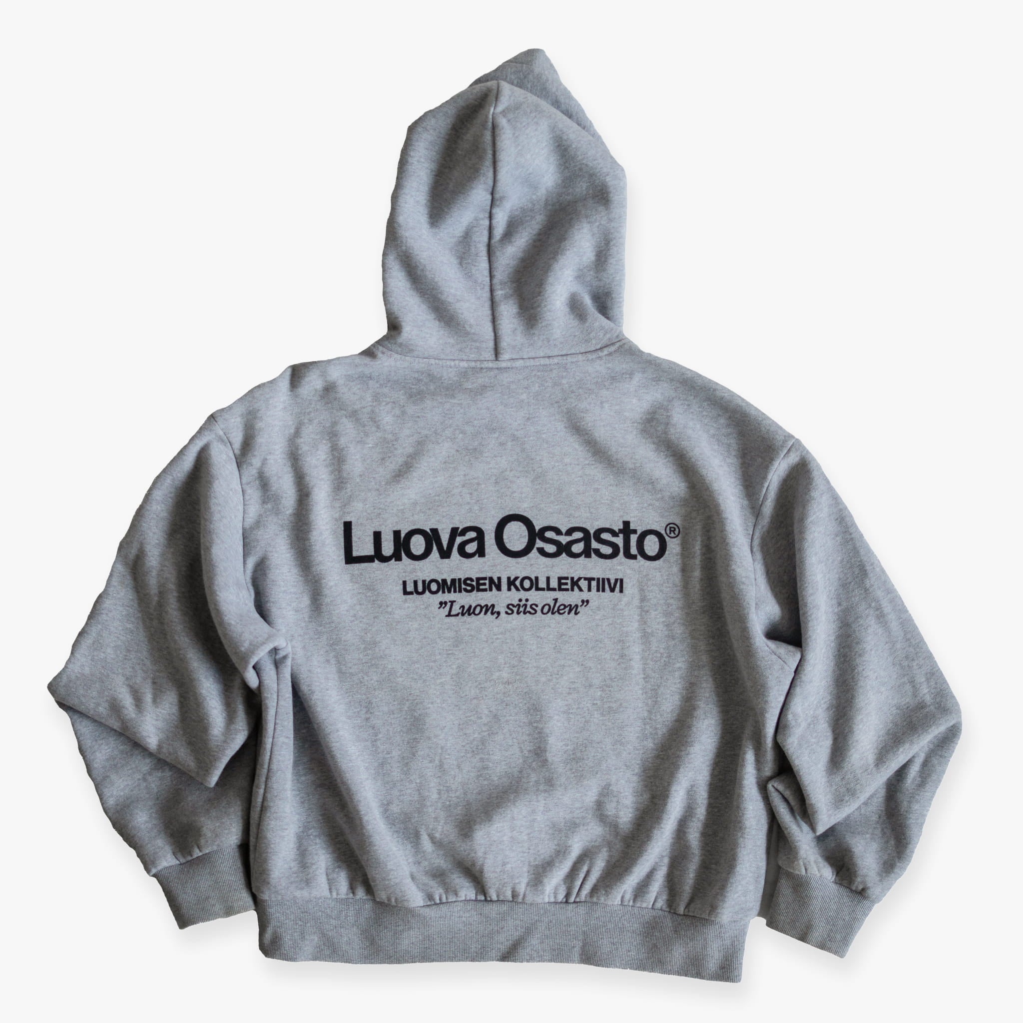 "Luova Osasto" huppari – Harmaa+Musta