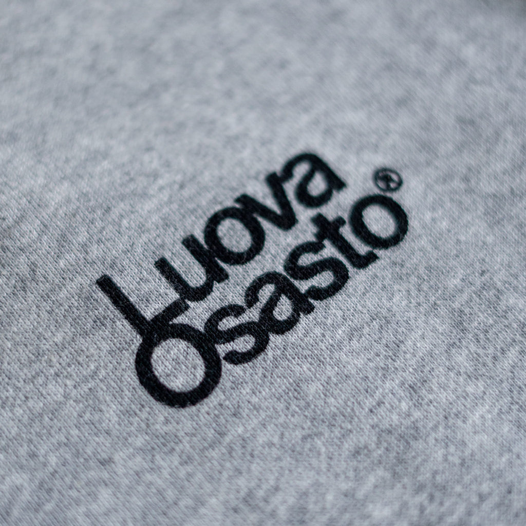 "Luova Osasto" huppari – Harmaa+Musta
