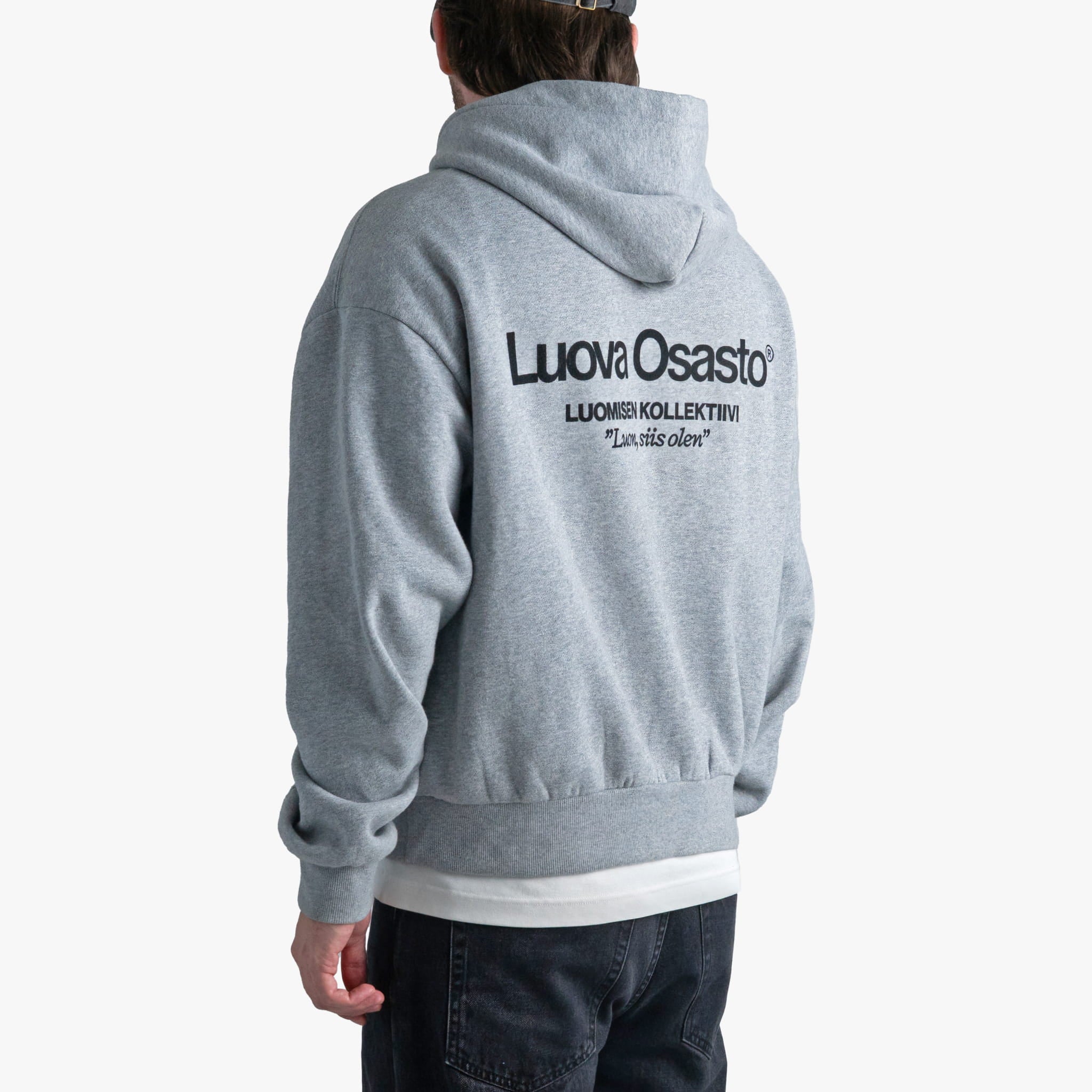 "Luova Osasto" huppari – Harmaa+Musta