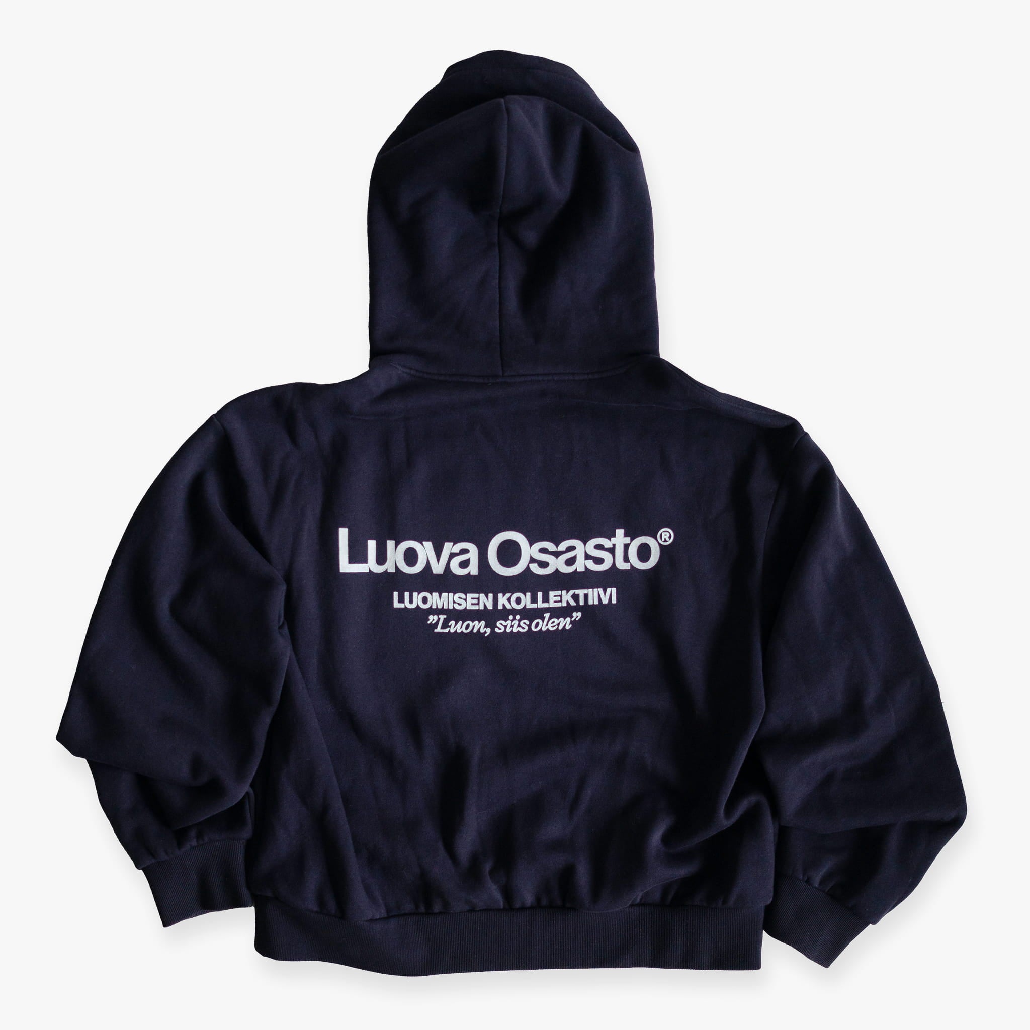 "Luova Osasto" huppari – Sininen+Valkoinen