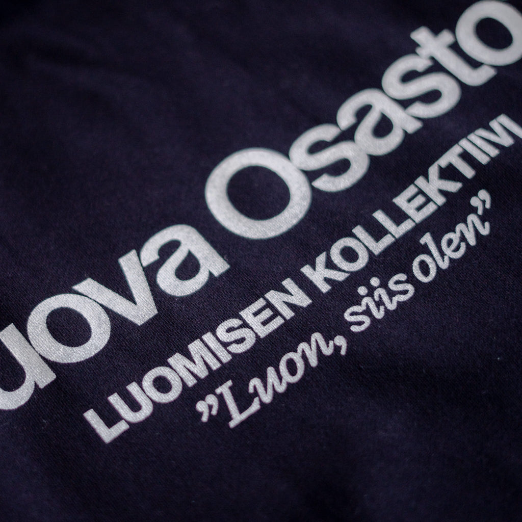 "Luova Osasto" huppari – Sininen+Valkoinen