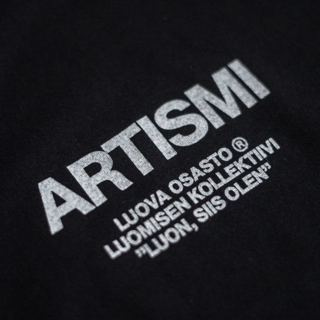 "Artismi" t-paita – Musta+Valkoinen